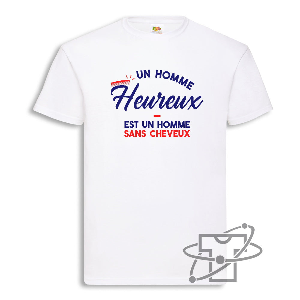 Heureux sans cheveux (T-Shirt Homme)