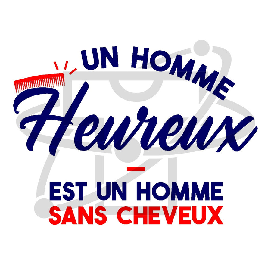 Heureux sans cheveux (T-Shirt Homme)