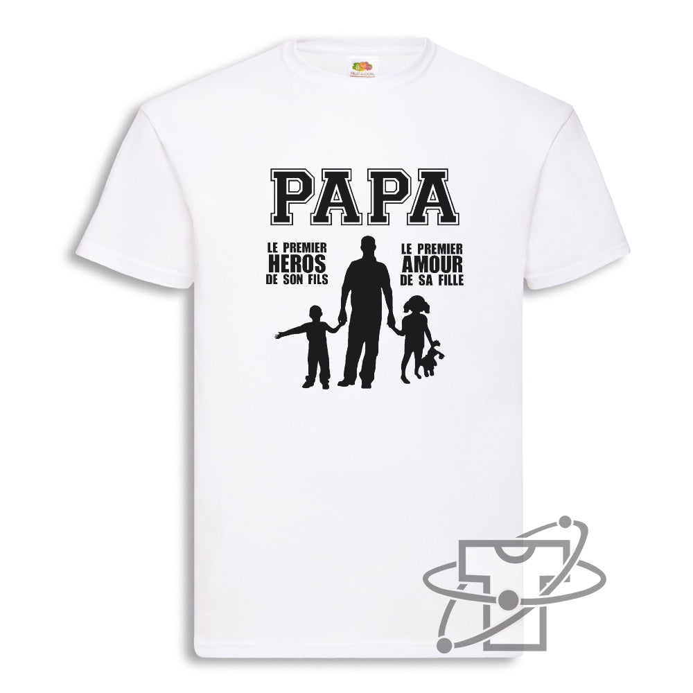 Papa Héros Amour (T-Shirt Homme)