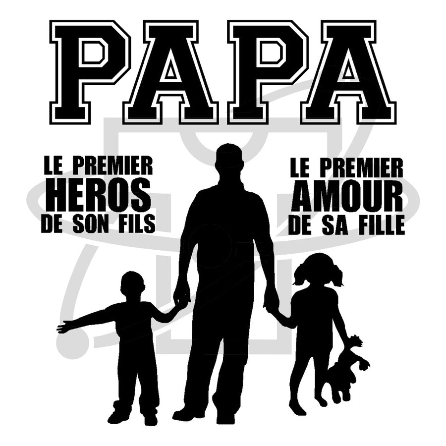 Papa Héros Amour (T-Shirt Homme)